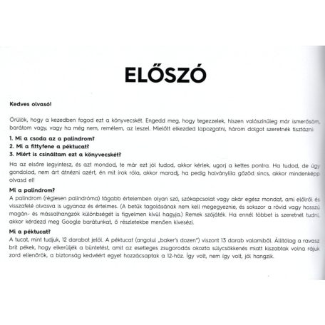 Egy péktucat palindrom