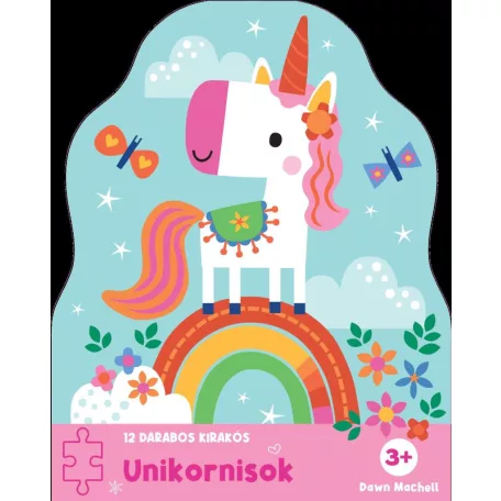 12 darabos kirakós - Unikornisok