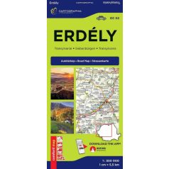 Erdély Comfort LAMINÁLT autótérkép 1:550 000