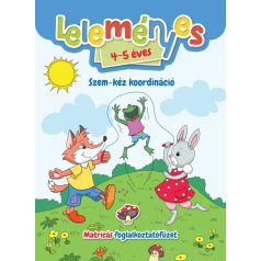   Leleményes 4-5 éves: Szem-kéz koordináció - Matricás foglalkoztatófüzet
