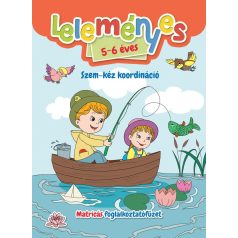   Leleményes 5-6 éves: Szem-kéz koordináció - Matricás foglalkoztatófüzet