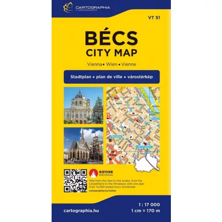 Bécs (keményborítós) belvárostérkép