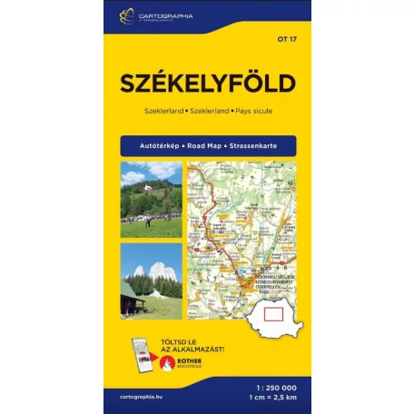 Székelyföld keményborítós autótérkép