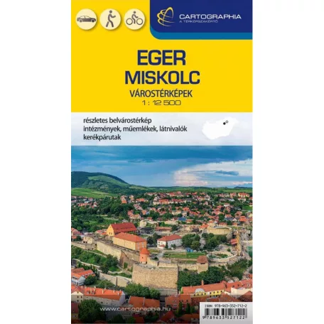 Miskolc, Eger várostérkép 1:17 000/1:12 500 2026