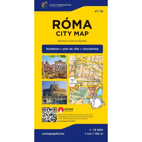 Róma keményborítós várostérkép [VT 70]