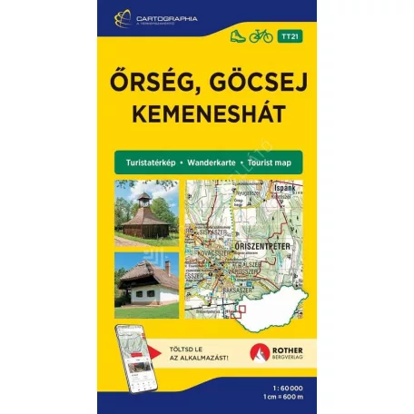 Őrség, Göcsej, Kemeneshát turistatérkép [TT21]